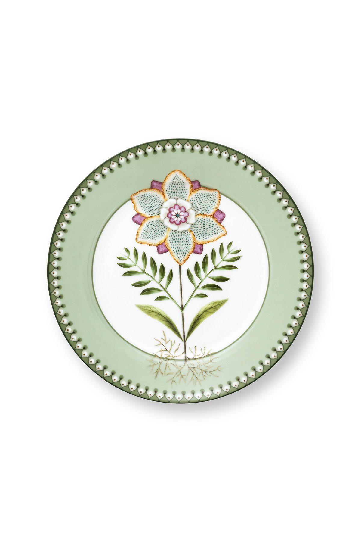 Pip Studio Lily & Lotus green Plate Teller 21 cm