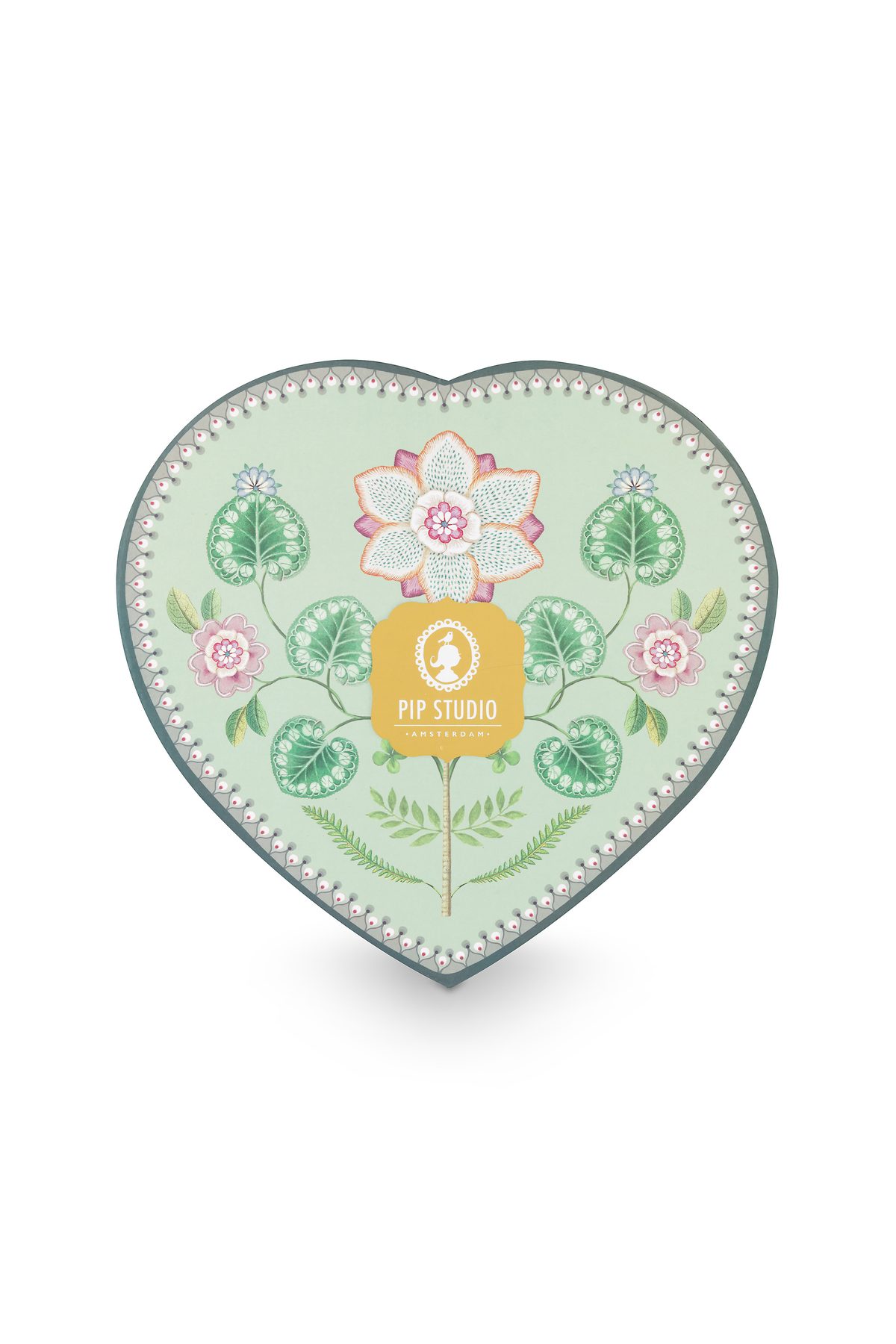 Pip Studio Lily&Lotus green Plate Herz Teller 2er Set 21cm – Bild 7