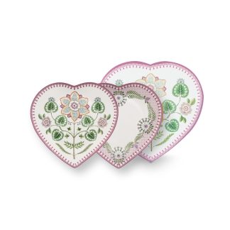 Pip Studio Lily&Lotus lila 2 tlg. Set Herz Teller 21.5cm