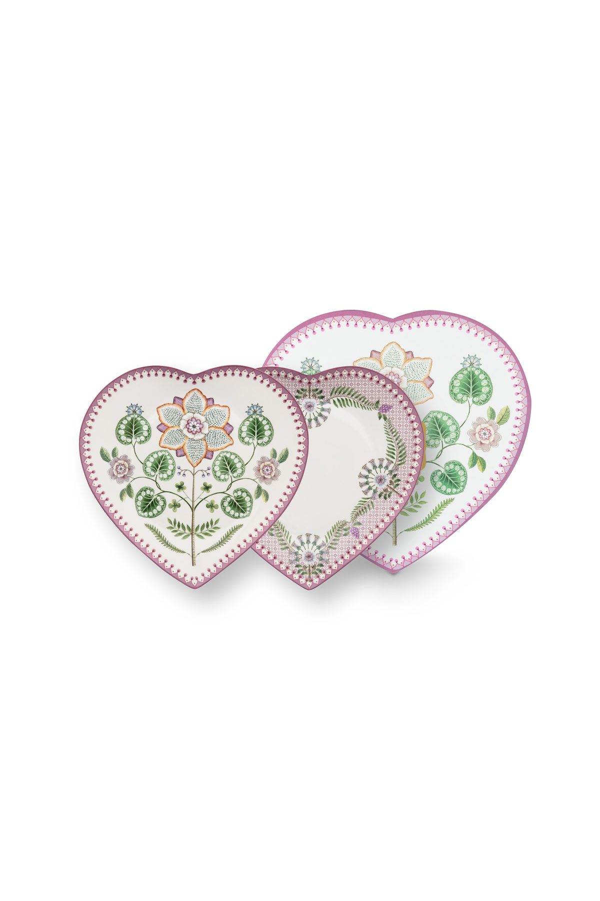 Pip Studio Lily&Lotus lila 2 tlg. Set Herz Teller 21.5cm