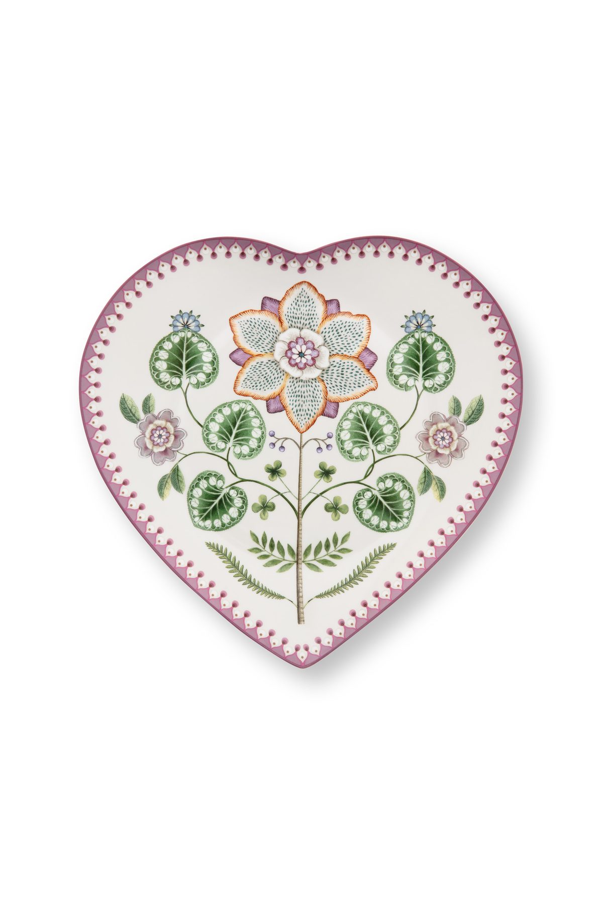 Pip Studio Lily&Lotus lila 2 tlg. Set Herz Teller 21.5cm – Bild 3