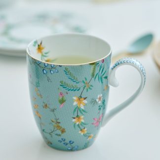 Pip Studio Jolie flowers türkis Mug Tasse 350 ml flowers türkis