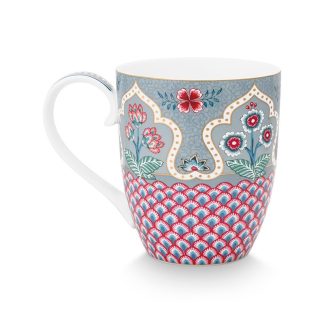Pip Studio Flower Festival blue Mug Tasse 450ml XL