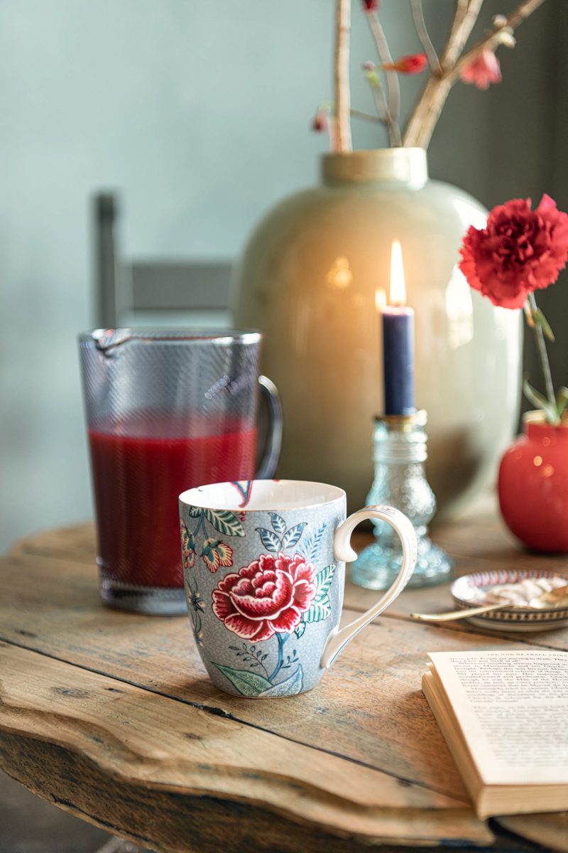 Pip Studio Flower Festival blue Mug Tasse 350 ml – Bild 2
