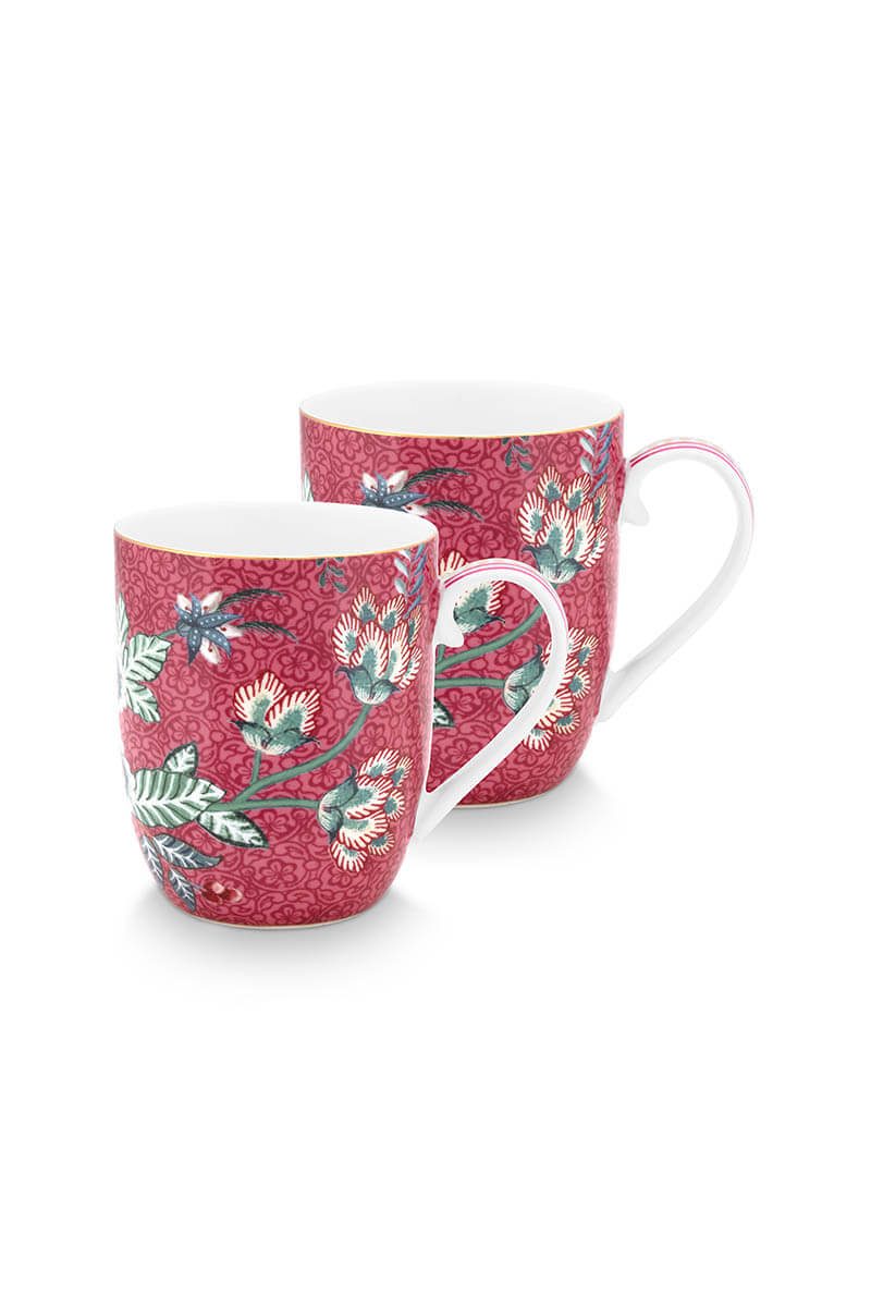 Pip Studio Flower Festival dark pink Mug Tasse 145ml