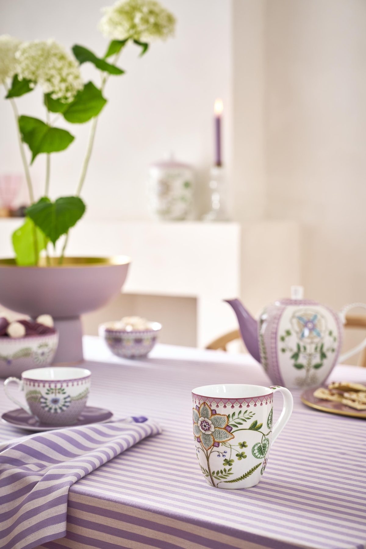 Pip Studio Lily & Lotus lila Mug Tasse 450ml XL – Bild 4