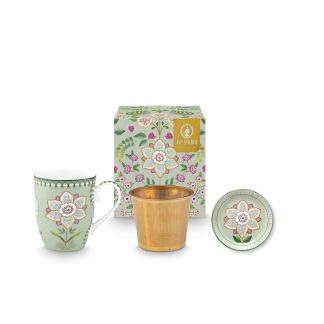 Pip Studio Lily&Lotus green Tea for One 3 tlg. Set