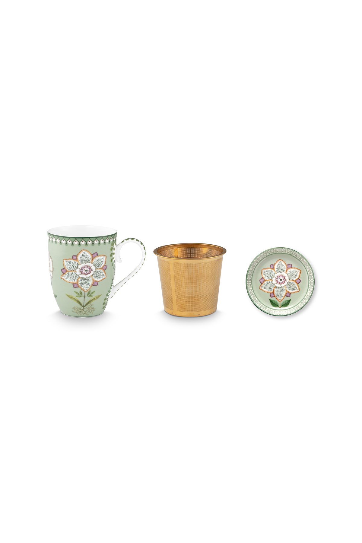 Pip Studio Lily&Lotus green Tea for One 3 tlg. Set – Bild 2
