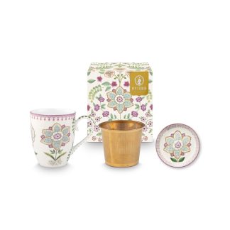 Pip Studio Lily&Lotus lila Tea for One 3 tlg. Set