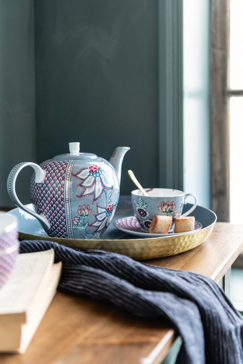 Pip Studio Flower Festival blue Mug Tasse mit Untertasse – 1 2tlg. Set – Bild 4