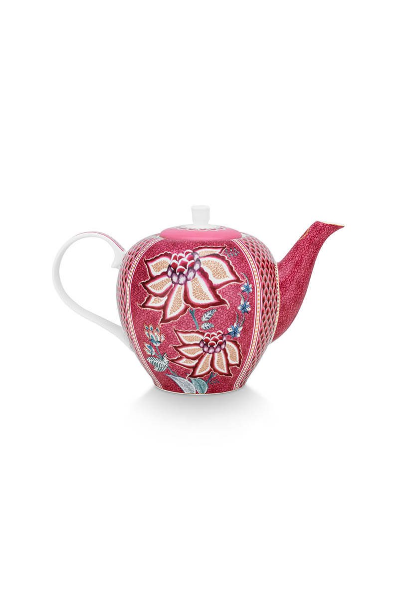 Pip Studio Flower Festival dark pink Tea Pot Teekanne 1,6l – Bild 3
