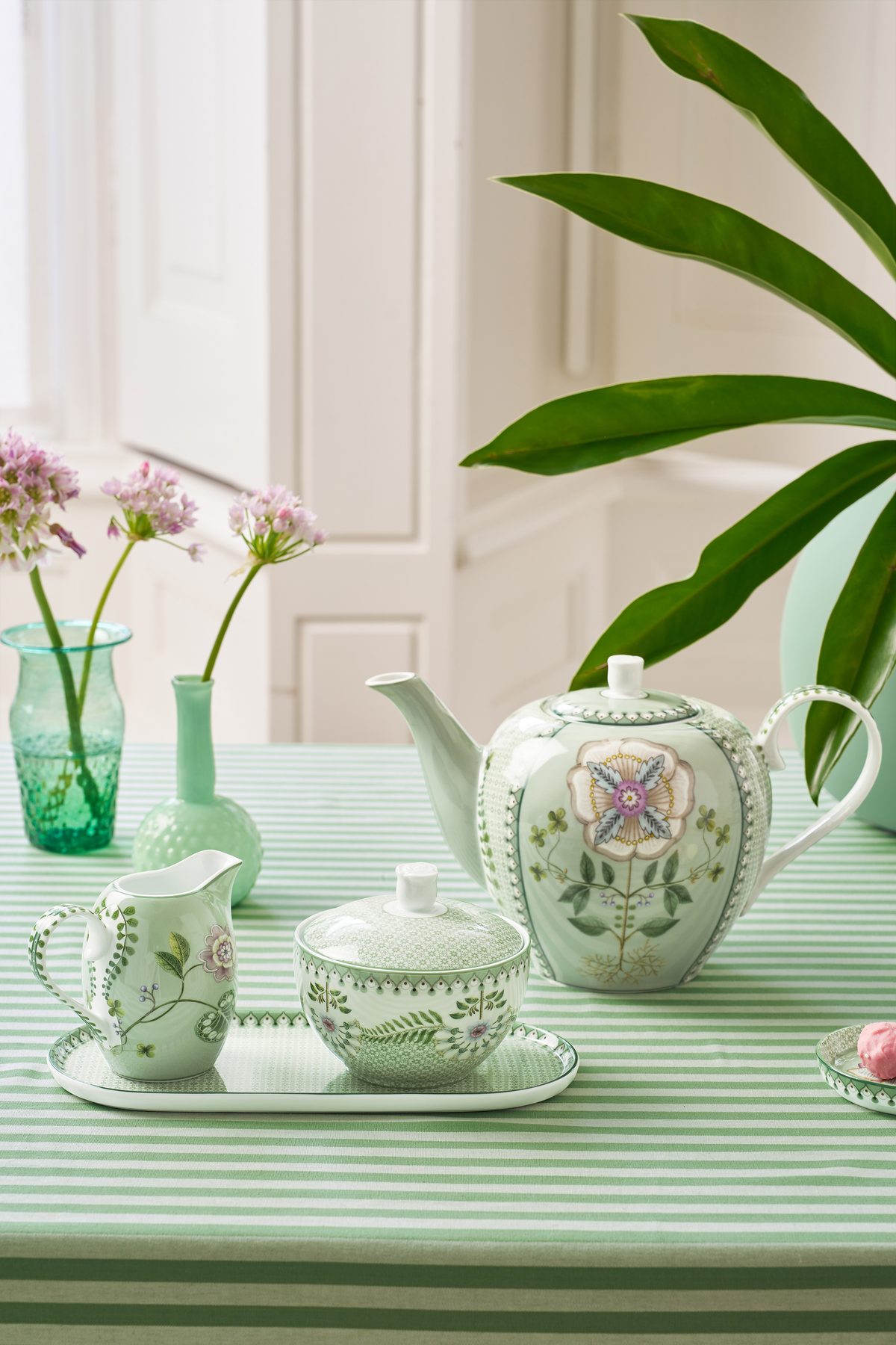 Pip Studio Lily & Lotus green Sugar Bowl Zuckerdose – Bild 5