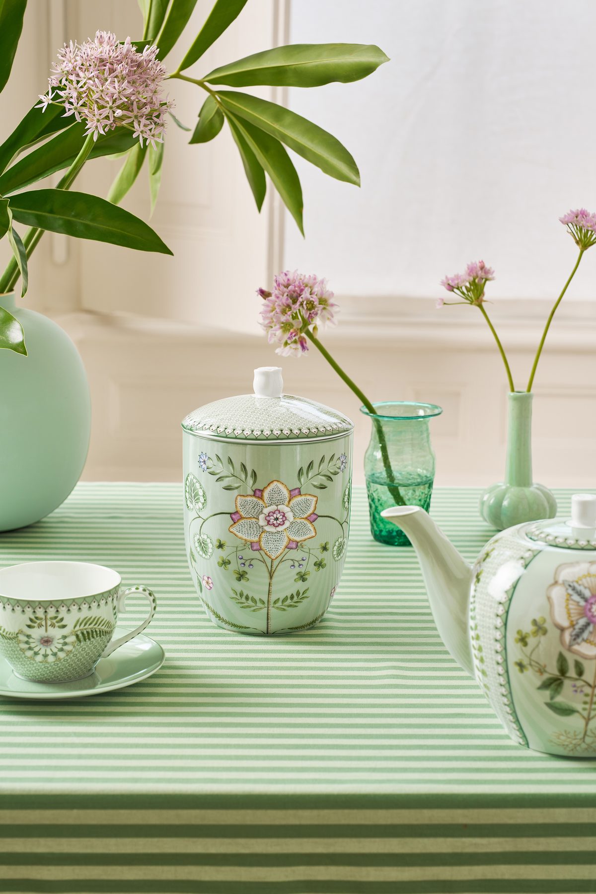 Pip Studio Lily & Lotus green Aufbewahrungsdose 21cm – Bild 4