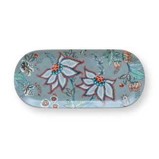 Pip Studio Flower Festival blue Cake Tray Platte oval 33cm