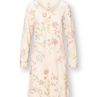 Pip Studio Dana Nachthemd langarm Bodhi Flower Off White – Größe M
