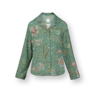 Pip Studio Faye Langarmshirt Mumbai Morning Grün – Größe XS