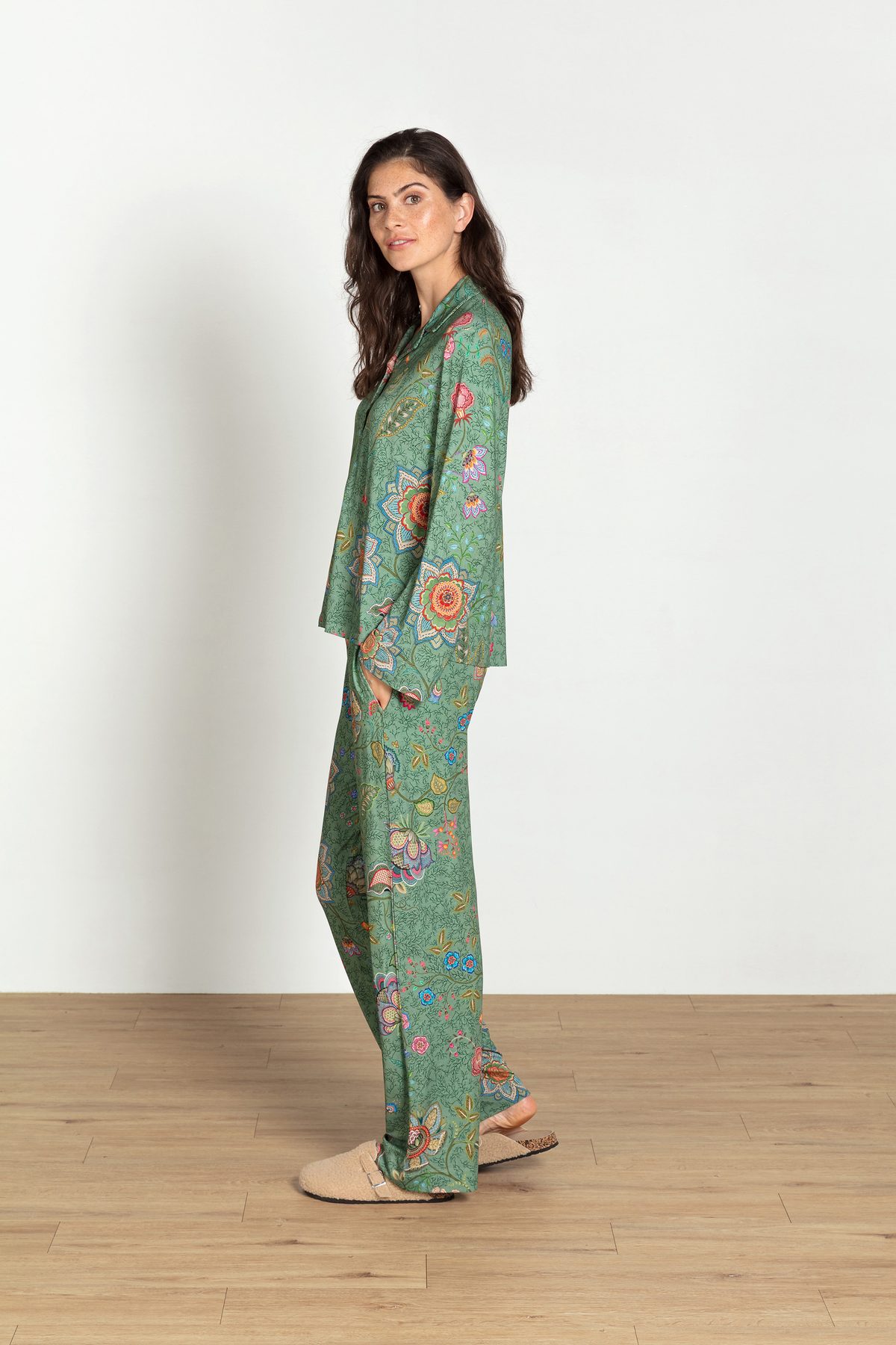 Pip Studio Faye Langarmshirt Mumbai Morning Grün – Größe XS – Bild 9