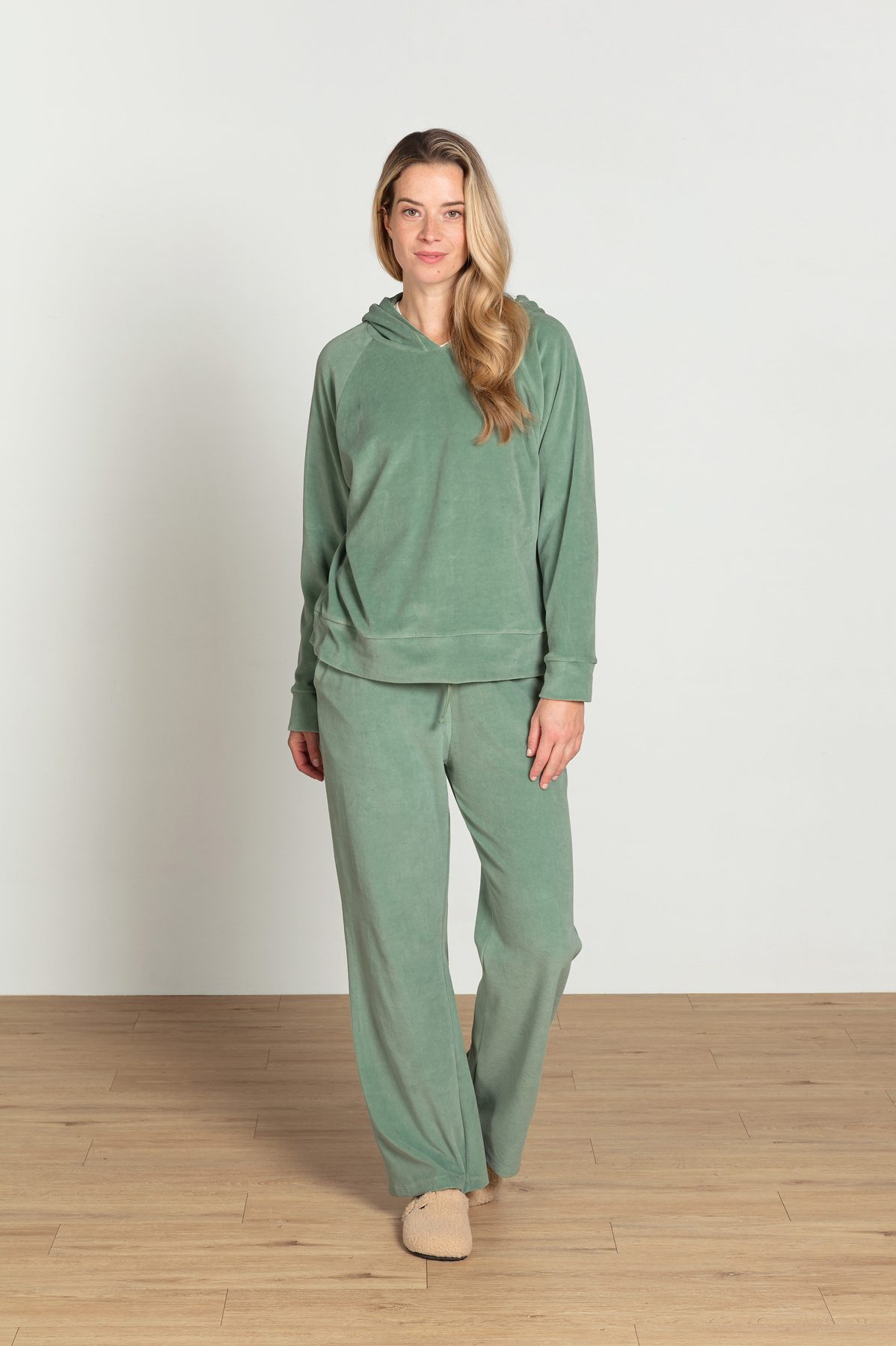 Pip Studio Tamari Kapuzenpullover Velvet Grün – Größe M – Bild 6