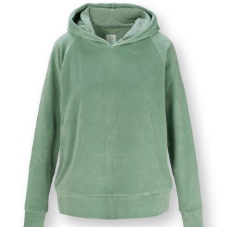 Pip Studio Tamari Kapuzenpullover Velvet Grün – Größe L