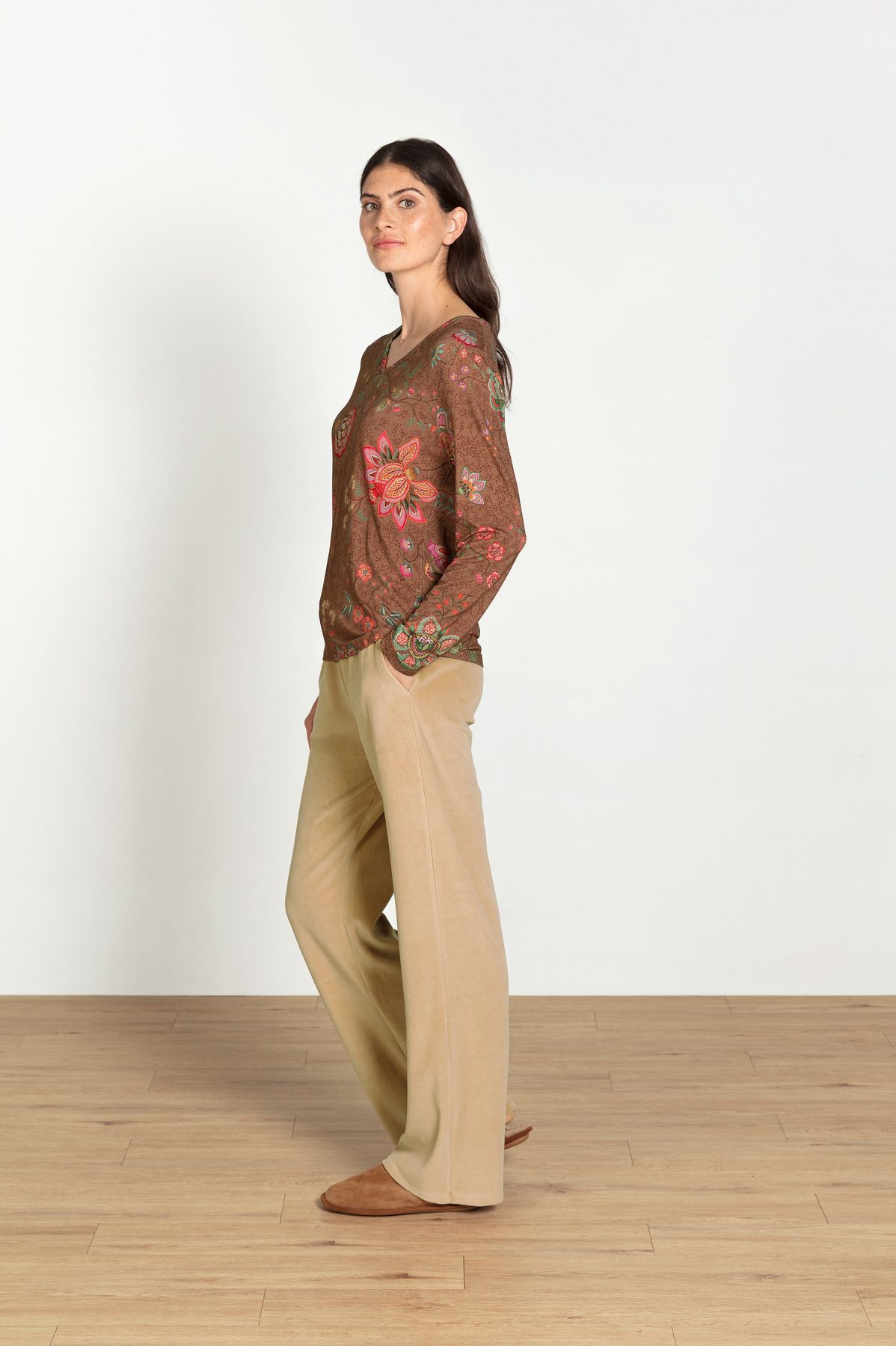 Pip Studio Britta Loungehose Velvet Beige – Größe XL – Bild 7
