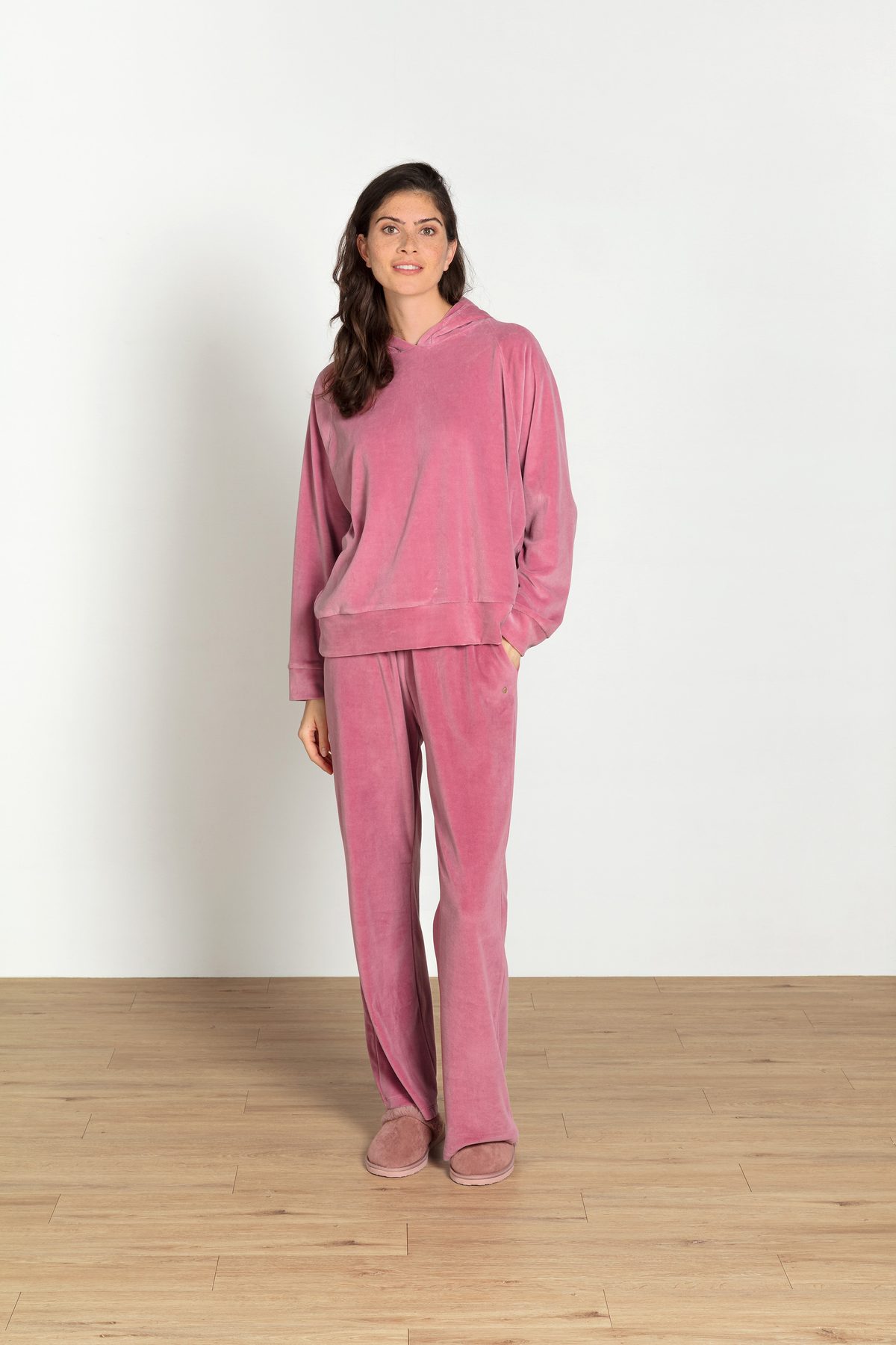 Pip Studio Britta Loungehose Velvet Pink – Größe S – Bild 7