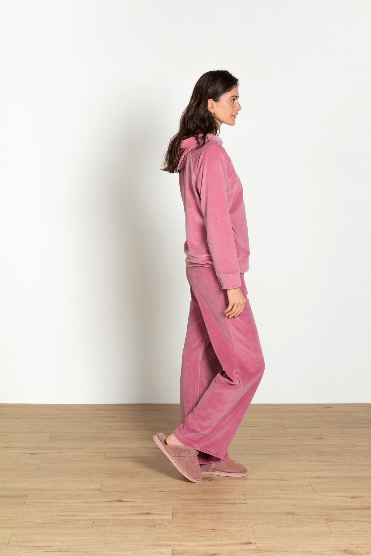 Pip Studio Britta Loungehose Velvet Pink – Größe S – Bild 8