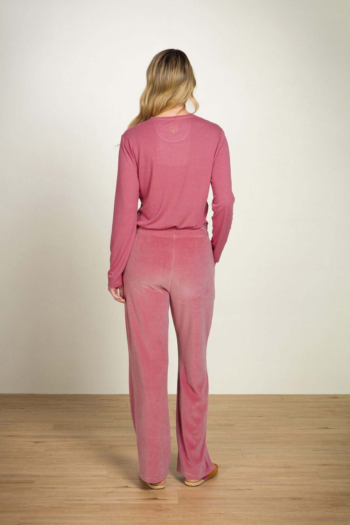 Pip Studio Britta Loungehose Velvet Pink – Größe XL – Bild 5