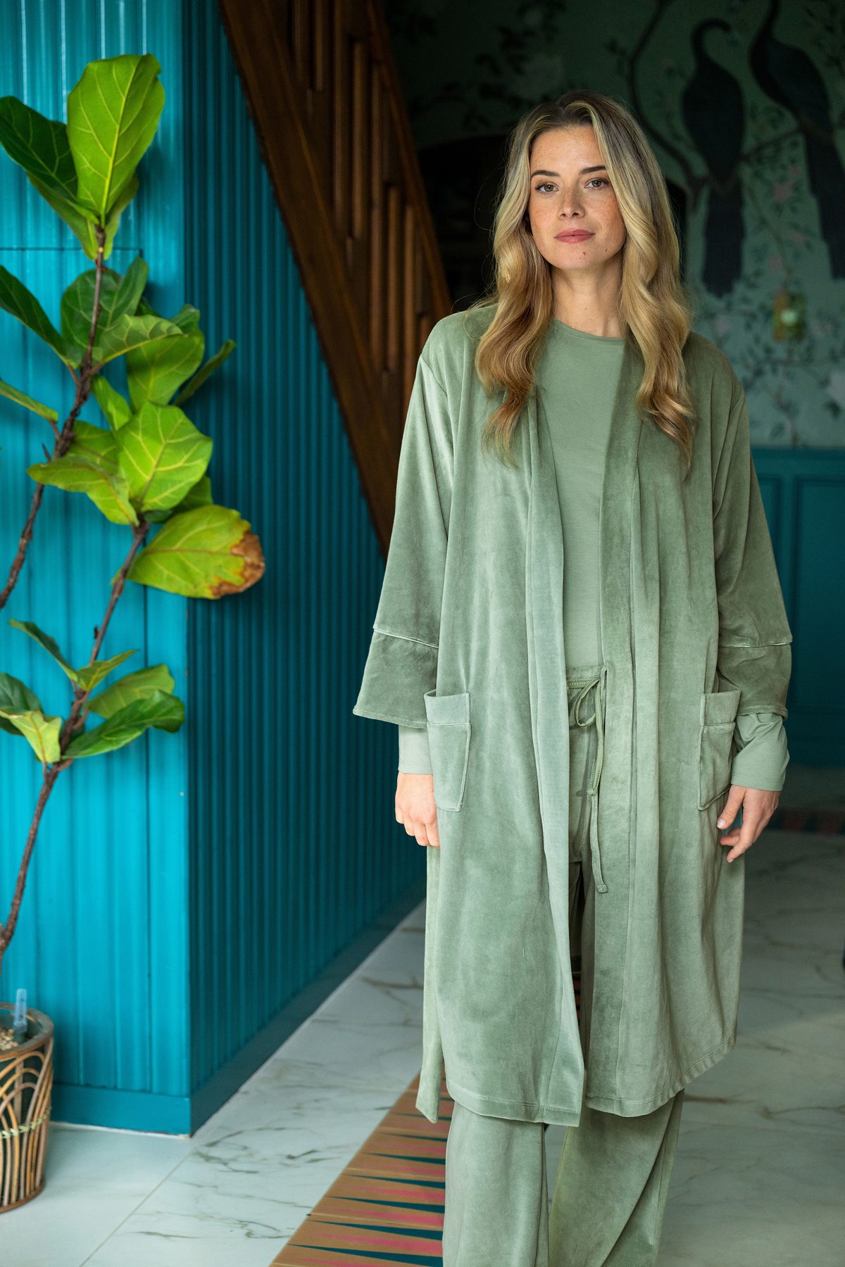 Pip Studio Britta Loungehose Velvet Grün – Größe XS – Bild 26