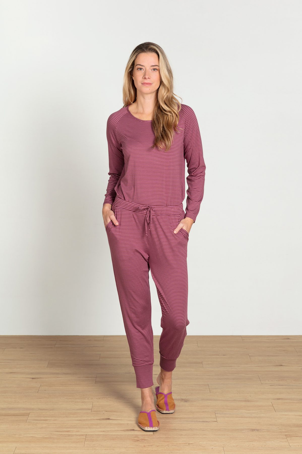 Pip Studio Bobien Loungehose Little Sumo Stripe Pink – Größe XS – Bild 3