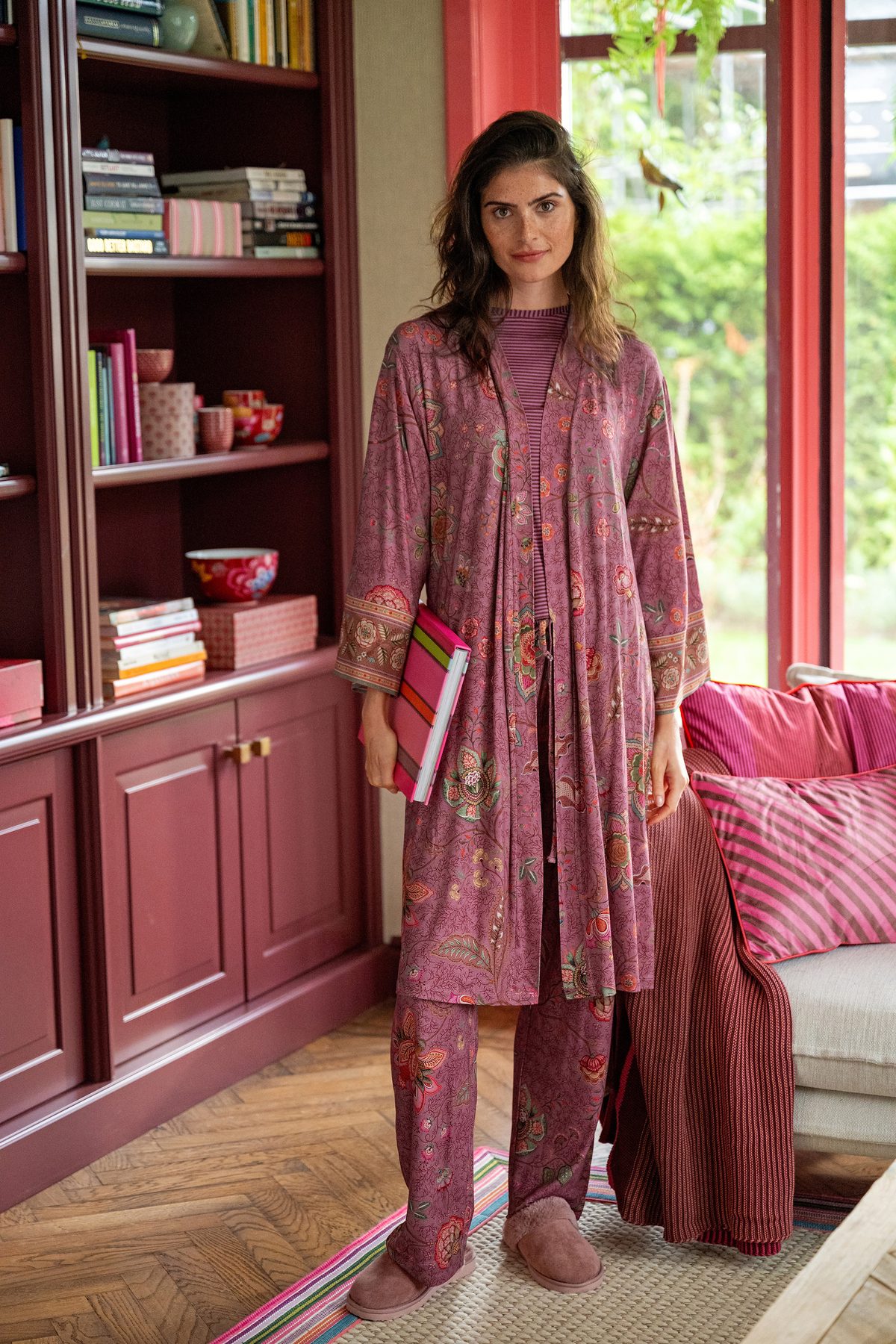 Pip Studio Belin Loungehose Mumbai Morning Pink – Größe XS – Bild 12