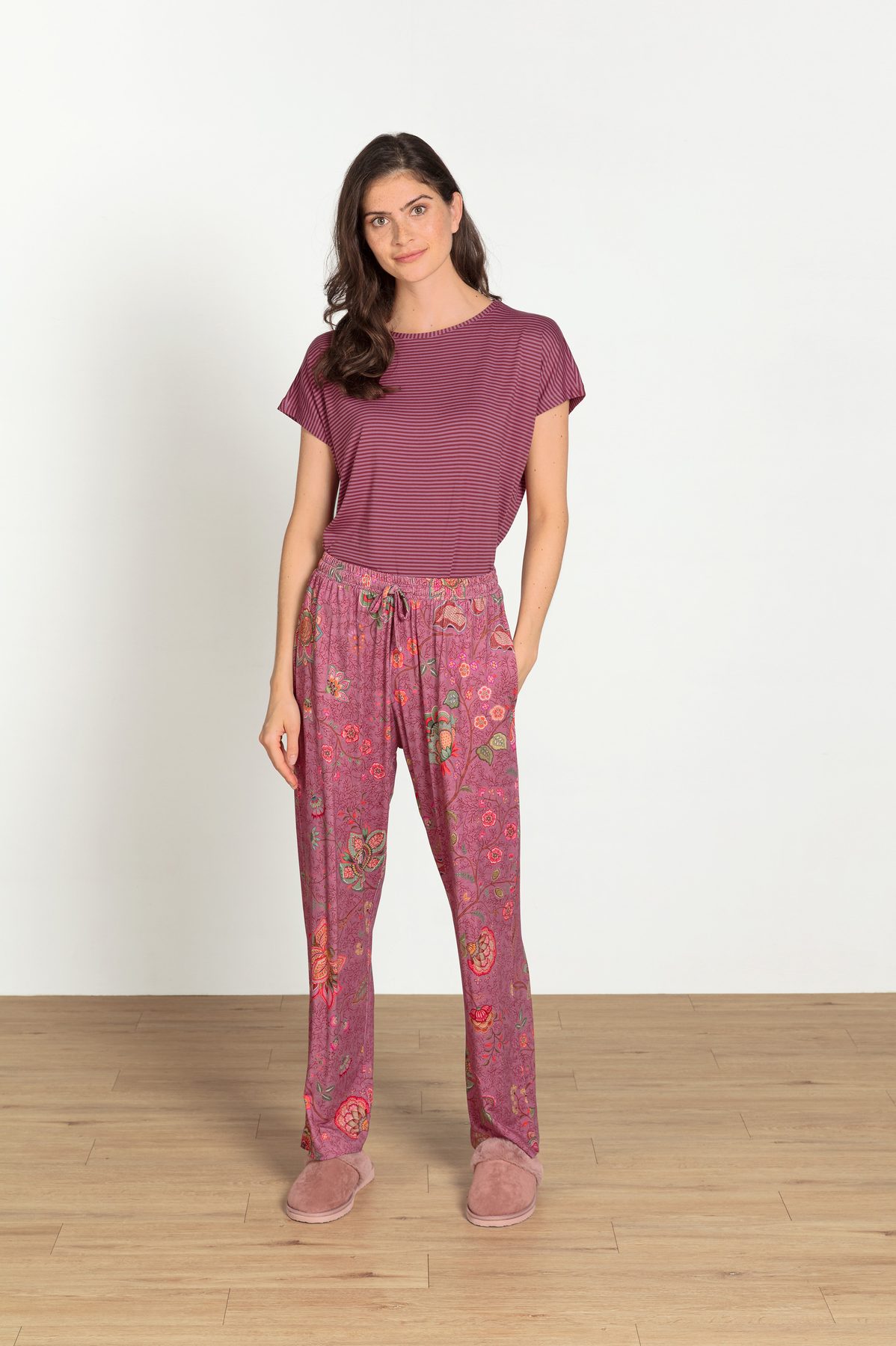 Pip Studio Belin Loungehose Mumbai Morning Pink – Größe L – Bild 3