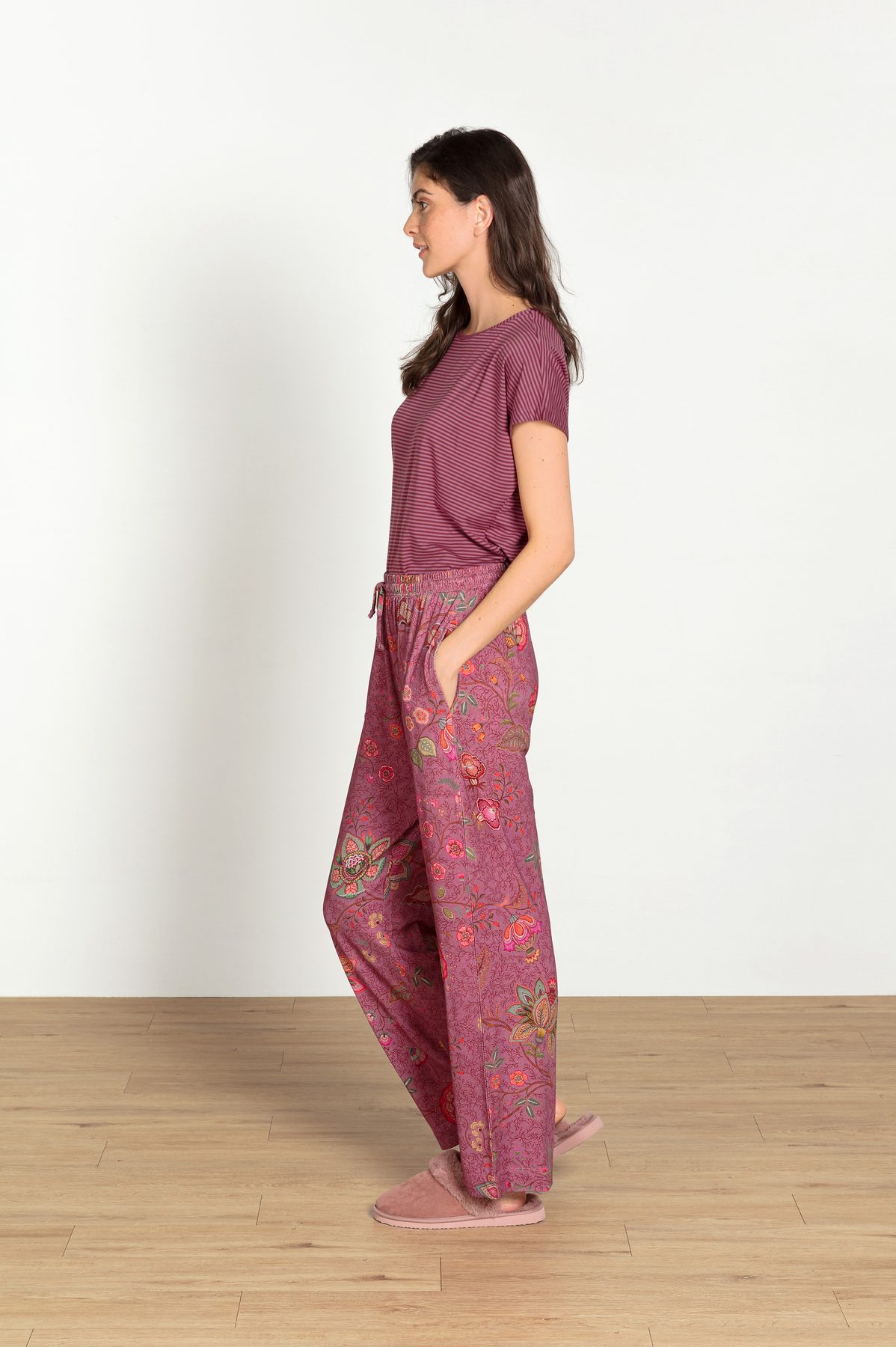 Pip Studio Belin Loungehose Mumbai Morning Pink – Größe XL – Bild 4
