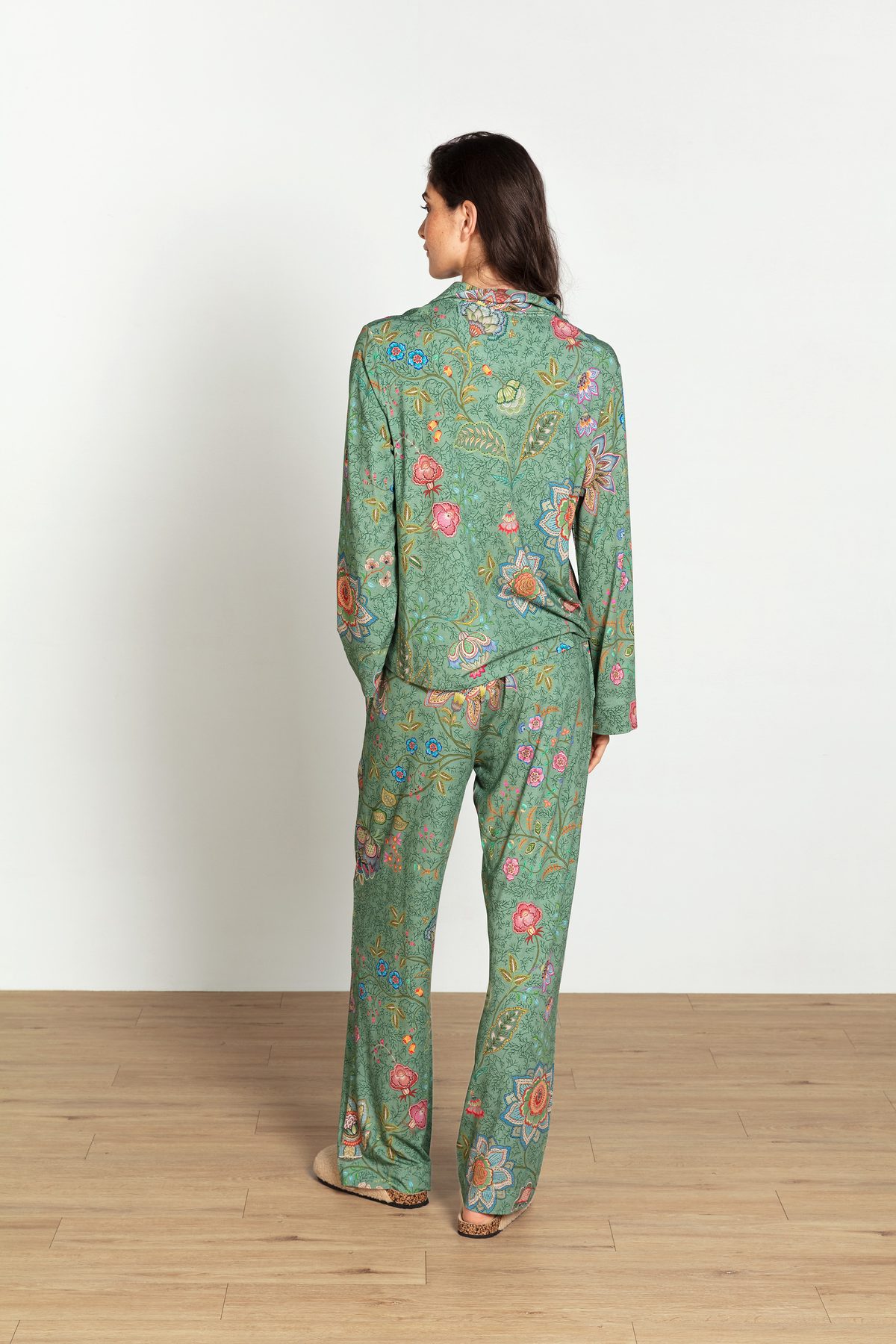 Pip Studio Belin Loungehose Mumbai Morning Grün – Größe M – Bild 5