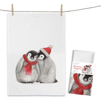 Maluu Design Geschirrtuch Christmas Penguin Pinguine