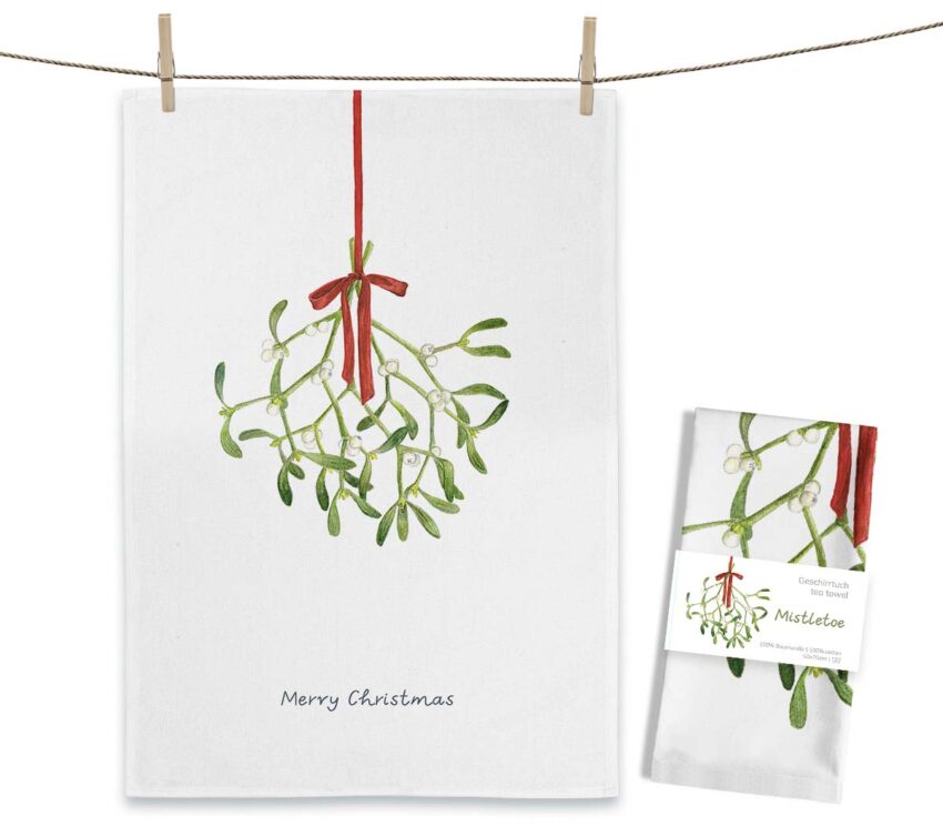 Maluu Design Geschirrtuch Mistletoe Mistelzweig