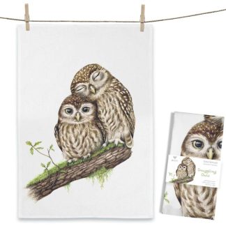 Maluu Design Geschirrtuch Snuggling Owls Eulen