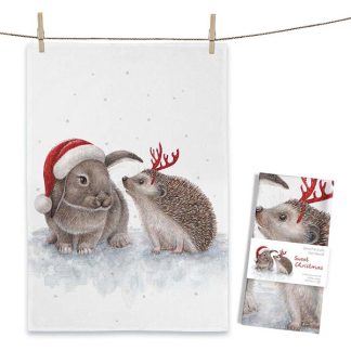 Maluu Design Geschirrtuch Sweet Christmas Igel Hase